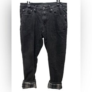 Men's Black Eddie Bauer Flannel Jeans